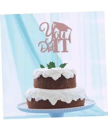 Warmhm 20 Pcs 2021 Graduation Cake Arrangement Cover Rose Goldx2pcs 13x13.5cmx2pcs - Buy Online on SooperMarket.com
