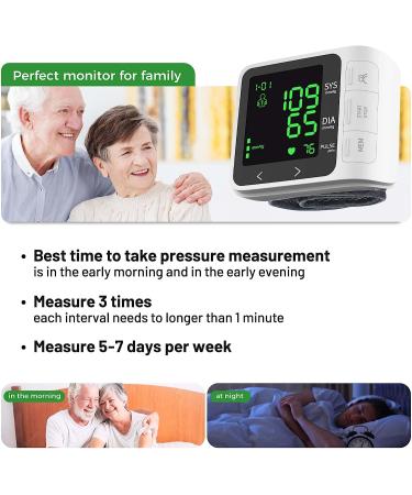 Wrist Blood Pressure Monitor with Large Backlight Display | Digital Automatic BP Cuff with Memory | Adjustable Cuff & Storage Bag Included - Buy Online on SooperMarket.com