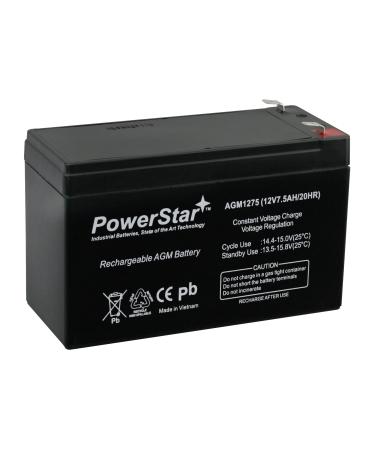 PowerStar 12V 7.5AH Replacement Battery for APC ES500 ES550 LS500 RBC110 RBC2