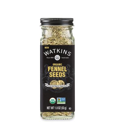 Watkins Organic Fennel Seeds, 1.8 oz, 1-Pack