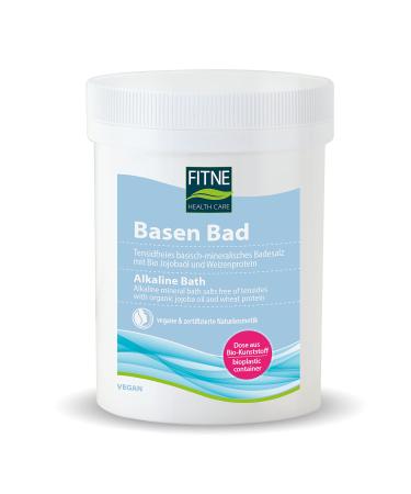 Fitne bases bathroom swimming salt with organic jojoba oil and wheat protein support for acid-base balance skin care and detoxification surfactant-free vegan (400 g)
