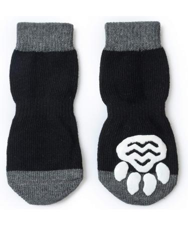 Pet Heroic Anti-Slip Dog & Cat Socks with Rubber Reinforcement - Indoor Paw Protector for Traction Control - 8 Sizes Available (Black, Size S) - Buy Online on SooperMarket.com