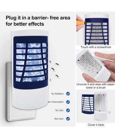 Bug Zapper Indoor Electronic Fly Zapper Lamp Non-Toxic Silent Insect Mosquito Killer Fly Killers Indoor for Home Use Effective Operation UV Insect Killer Fruit Fly Traps Indoor Blue - Buy Online on SooperMarket.com