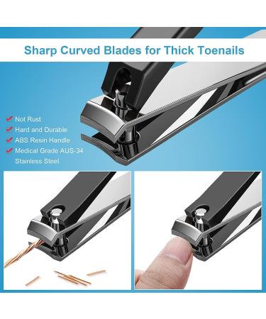 Orelex Nail Scissors & Cutters for Ingrown & Curly Nails - Ergonomic Stainless Steel Fingernail Clipper with Nail File - Professional Quality - Buy Online on SooperMarket.com