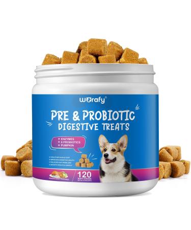 Probiotics for Dogs Premium Soft Chews for Dogs(Duck Flavor) Dog Probiotics and Digestive Enzymes - Gut & Digestive Health Upset Stomach Relief Digestive Probiotics Chews for All Dogs 120 Count