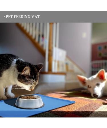 Reopet Silicone Pet Feed Mats - Waterproof Dog & Cat Mats with Elevated Edges (71 x 45 cm) - Durable Easy-Clean Feeding Solution - Buy Online on SooperMarket.com
