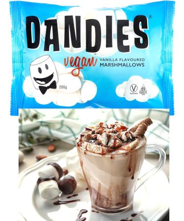 Dandies Vegan Marshmallows | Perfect for BBQ, Bonfires & S'mores | Gelatine-free | 200g - Buy Online on SooperMarket.com