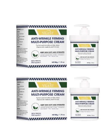 Yaper 2 Pcs Advanced Firming & Wrinkle-Reducing Cream Deep Hydration Restore Skin Elasticity Skin Wrinkle Cream for Face Firming Rejuvenating Serum