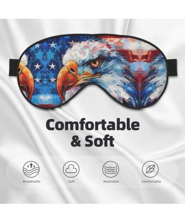 Patriotic Eagle Soft Sleep Eye Mask | Breathable Travel Eye Patch for Women | Perfect for Relaxation - Buy Online on SooperMarket.com