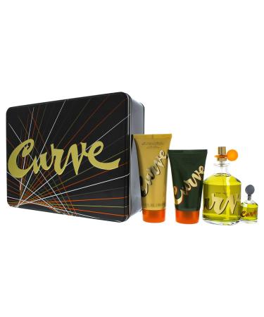 Liz Claiborne Curve 4 Pc. Gift Set (Cologne Spray + Mini + After Shave + Hair & Body Wash) for Men 4.2 Fl Ounce - Buy Online on SooperMarket.com