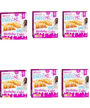 Fibre Bars - Flavour - Birthday Cake - 87 Calories Per - High In Fibre Snack - 6 x 4 Pack