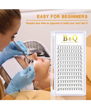 5D-0.07C-15mm Short Stem Premade Fan Eyelash Extensions - B&Q LASH 5D-C-0.07 15mm Russian Volume Lashes - Buy Online on SooperMarket.com