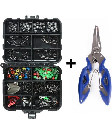 LIXADA 188-Part Fishing Accessory Set | Tackle Box Pliers Jig Hooks & More | 273 & 343 Accessories | International Shipping Available - Buy Online on SooperMarket.com