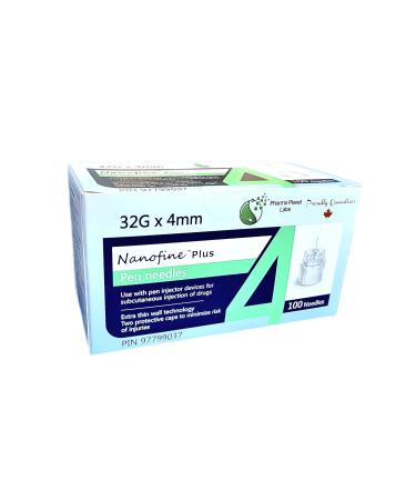 4mm 32G Nanofine Plus Universal Insulin Pen Needles - For Insulin Ozempic and other medications - Compatible with all Insulin and GLP-1 Devices - Pen needles for injection