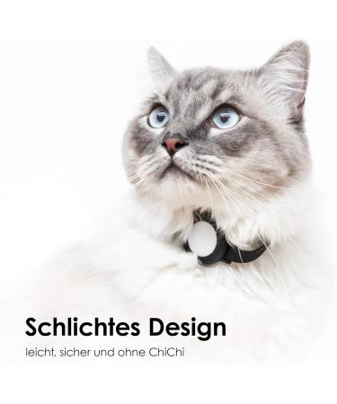 Lucybalu NEMO Cat Neck Band for AirTag | Premium Silicone Collar - Safe Light & Comfortable | Apple AirTag Compatible Cat Tracker - Black - Buy Online on SooperMarket.com