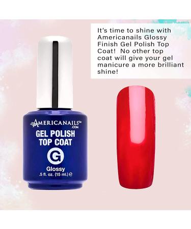 Americanails Gel Polish Top Coat - Original Dual Cure Formula for Long Lasting, Fast Drying Nails - Glossy Finish - 0.5 Fl Oz - Buy Online on SooperMarket.com