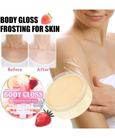 Strawberry Body Cream Body Creams For Women&Men Large-capacity Strawberry Lotion Firming Body Cream Moisturiser For Dry Skin Skin Barrier Repair Moisturiser With Strawberry & Lemon 226g - Buy Online on SooperMarket.com