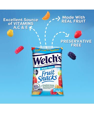 Welch's Fruit Snacks Variety Pack - Mixed Fruit, Island Fruits & Berries, Gluten-Free (Pack of 22, 2.25 oz Bags) - Buy Online on SooperMarket.com