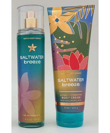 Bath and Body Works - Saltwater Breeze - Fine Fragrance Mist and Ultra Shea Body Cream - Full Size –2020