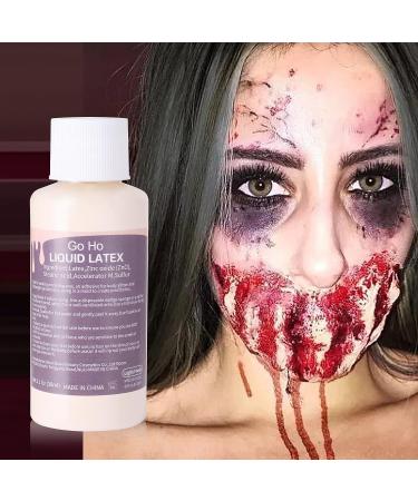 Go Ho Liquid Latex SFX Makeup (1 oz) - Halloween Special Effects for Scar, Cut, Wound, Zombie, Monster - Light Flesh - Buy Online on SooperMarket.com