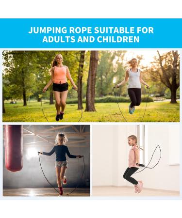 Adjustable Speed Rope - Foam Handle Slipproof Ideal for Fitness & Endurance Jumping - Perfect for Kids & Adults - Black/Red - Buy Online on SooperMarket.com
