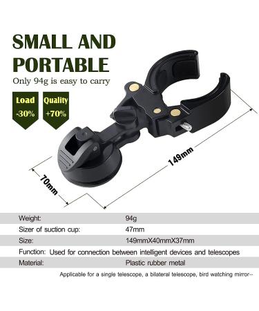 Telescope Phone Adapter: Universal Mobile Device Holder for Spotting Scope, Telescope, Microscope, Binocular - iPhone, Samsung Compatible - Buy Online on SooperMarket.com