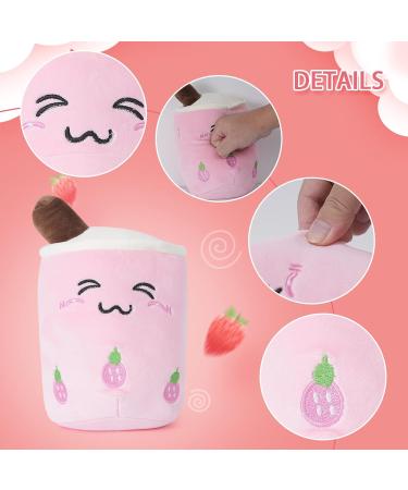 Anboor Bubble Tea Plush Pillow - Apple+Strawberry Flavor 25cm - Cute Soft Toy Stuffed Animal Gift for Kids - Buy Online on SooperMarket.com