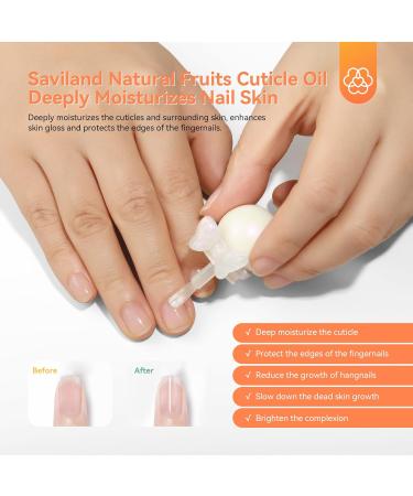 Saviland 3PCS Cuticle Oil Set - Nail Strengthener & Protector for Thin Nails | Grapeseed Oil for Smoothing & Nourishing | International Shipping Available - Buy Online on SooperMarket.com