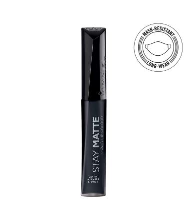 Rimmel Stay Matte Lip Liquid Pitch Black 0.21 Fl Oz - Long-lasting Matte Finish - Pack of 1 - Buy Online on SooperMarket.com