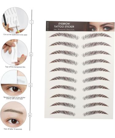 Beavorty 36 Sheets waterproof eyebrow stickers beauty tools Eyebrow Grooming Shaping Sticker cosmetic 3d set - Buy Online on SooperMarket.com