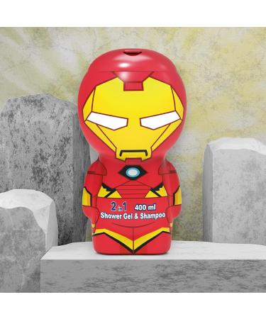 Air-Val Marvel Iron Man 2-in-1 Shower Gel & Shampoo - 3D Figure with Great Fragrance for Children and Adults (400 ml) - Buy Online on SooperMarket.com