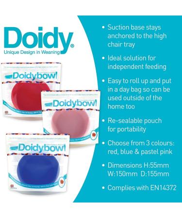 Doidy Baby Suction Bowl for Weaning - Non-Slip Feeding Bowls - 300ml PP Material (Red) - Buy Online on SooperMarket.com
