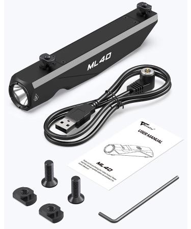 VOTATU ML40 1450 Lumens Weapon Light | M-Lok Rail | Tactical Rifle Flashlight with Strobe & Rechargeable Magnetic - Buy Online on SooperMarket.com