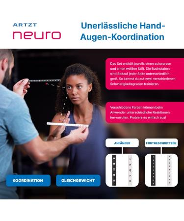 ARTZT Neuro Eye Trainer Vision Stick Set of 2 - Multicolored Eye Exercise Tools | Improve Vision | International Shipping - Buy Online on SooperMarket.com