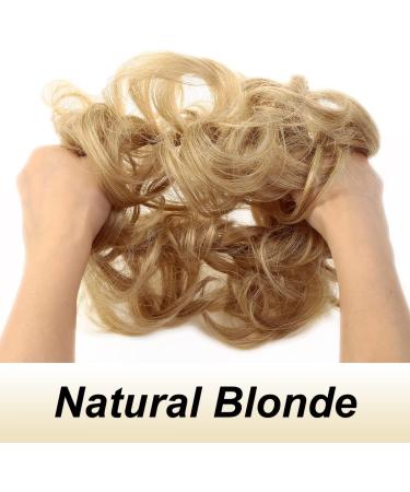 JJstar 2PCS Curly Messy Bun Hair Piece Set - Blonde Synthetic Fiber Scrunchies for Women & Girls - Buy Online on SooperMarket.com