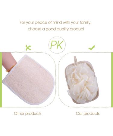 Buy Bath Gloves for Women - 2 Pack Loofah Pouf Brush by mikimini | Soft & Durable Exfoliating Scrubbers for Spa Experience - Buy Online on SooperMarket.com