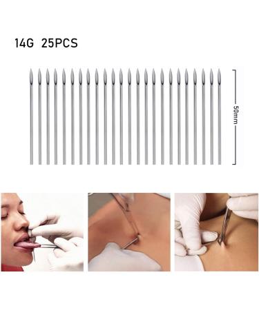 100Pcs Sterile Body Piercing Needles - 12G 14G 16G 18G for Ear & Nose Piercings - International Shipping Available - Buy Online on SooperMarket.com