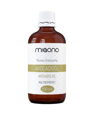 Avocado oil (100ml) - 100% pure base oil in a glass bottle from miaono