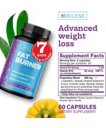 Weight Loss Pills for Women - Natural Appetite Suppressant & Metabolism Booster - Made in USA - Garcinia Cambogia & L-Carnitine - 60 caps - Buy Online on SooperMarket.com