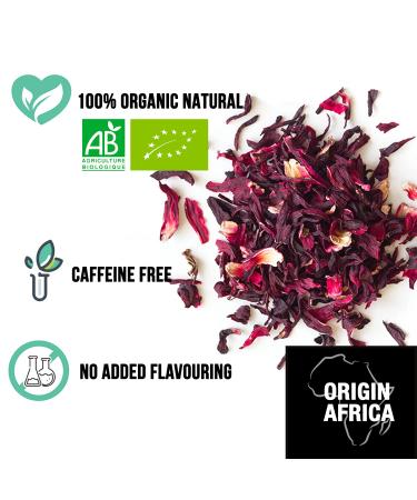 Buy Origen's Organic Hibiscus Tea - Premium Quality 50 Bags | Dried Hibiscus Flowers for Tea Iced Tea & Detox | Karkade Tea - Buy Online on SooperMarket.com