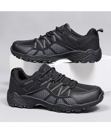 Men's Waterproof Outdoor Fitness Shoes - Non-Slip Elegant Gym Sneakers for Running & Walking - Black 46 EU - Buy Online on SooperMarket.com