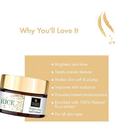 Good Vibes Rice Brightening Gel Creme - Hydrating Lightweight Face Moisturizer (50g/1.76oz) - Buy Online on SooperMarket.com