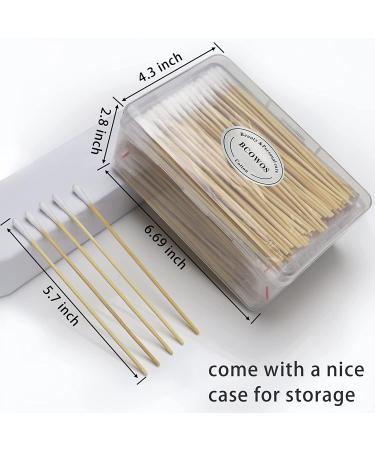 Bamboo Cotton Swabs 500 Count - Biodegradable 6 inch Cotton Buds - Organic Tip Applicators for Makeup, Cleaning & Pets Care - Buy Online on SooperMarket.com