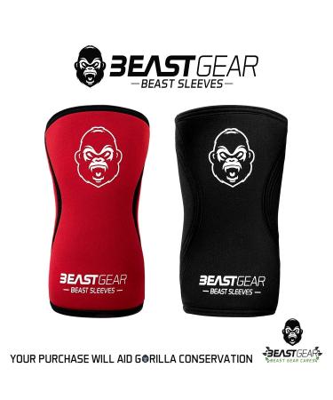 Beast Gear Sleeves - Premium 5mm Neoprene Compression Knee Bandages for Weightlifting CrossFit & Run - XL Support & Protection - Buy Online on SooperMarket.com