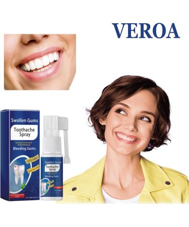 VEROA Tooth Gum Pain Relief Spray - Real Time Toothache Gum Pain Relief for Adult Relieve Gum Swelling Natural Toothache Relief Strong Mouth Spray - for Gum Disease Treatment for Adults - 20ML - Buy Online on SooperMarket.com