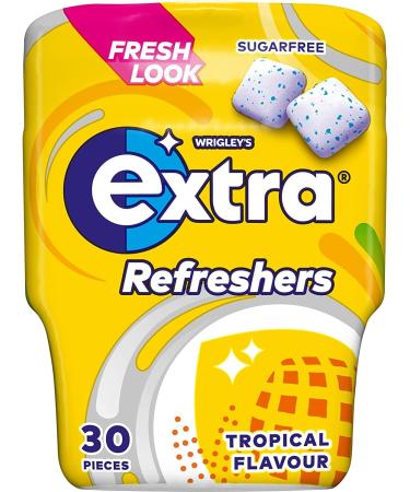 Wrigleys Extra Refreshers Tropical Chewing Gum 67G Helps keep Teeth Clean And Mouth Fresh (12) - Buy Online on SooperMarket.com