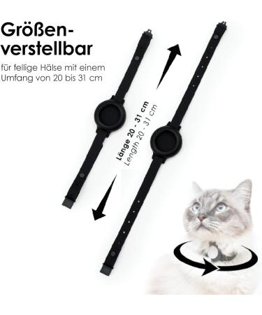 Lucybalu NEMO Cat Neck Band for AirTag | Premium Silicone Collar - Safe Light & Comfortable | Apple AirTag Compatible Cat Tracker - Black - Buy Online on SooperMarket.com