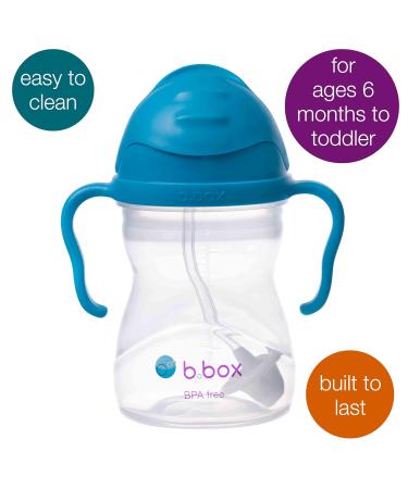 B.Box Drinking Cup for Every Angle | Flip-Top Heavy Straw Leak-Proof | BPA-Free Dishwasher Safe | 240 ml (8 oz) | Cobalt with Matt Lid | Ideal for Kids 6 Months+ - Buy Online on SooperMarket.com