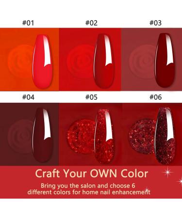 Dip Powder Set Honey Joy - 6 Color Glitter Dipping Powder Collection for Classic Red Manicure - Nail Art DIY Salon Kit, No Need for Nail Lamp - Great Gifts for Women - Buy Online on SooperMarket.com