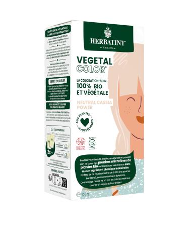 Herbatint Vegetal Color 100% Natural & Organic Herbal Hair Dye Neutral Cassia Power - Henna Neutral 100g